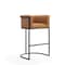 Manhattan Comfort Cosmopolitan Barstool in Camel and Black, PK3 3-BS015-CL - alternate 6